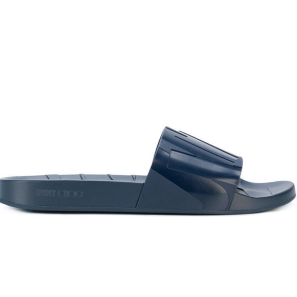 Jimmy Choo REY SLIDES NAVY MENS Sandals Size 7 EU 40 Fits like an 8 - Picture 1 of 11
